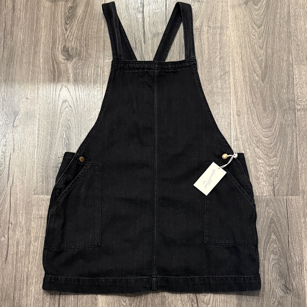Black Denim Overall Dress by Universal Thread